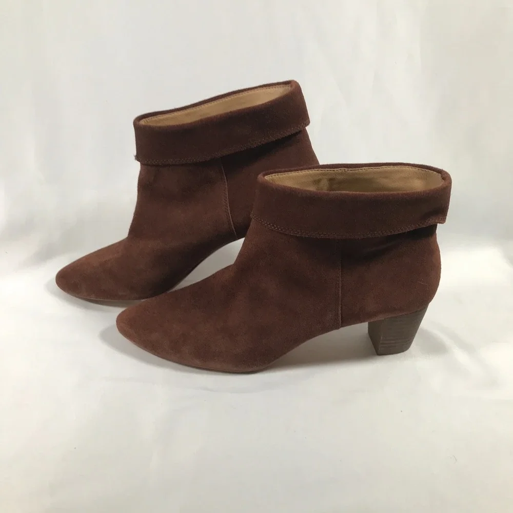 Lucky‎ Brand Womens Suede Ankle Boots M/41 Brown Leather Upper Zaprika Size 9.5